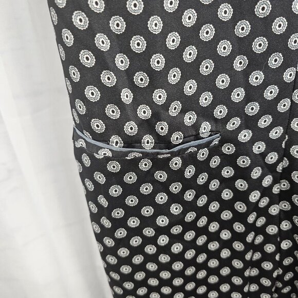 Zara Black Gray Geometric Sleeveless Jumpsuit Wide Leg Boho S/M - Picture 9 of 12